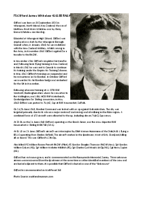 A preview of a PDF biography for Whitelaw, Clifford James